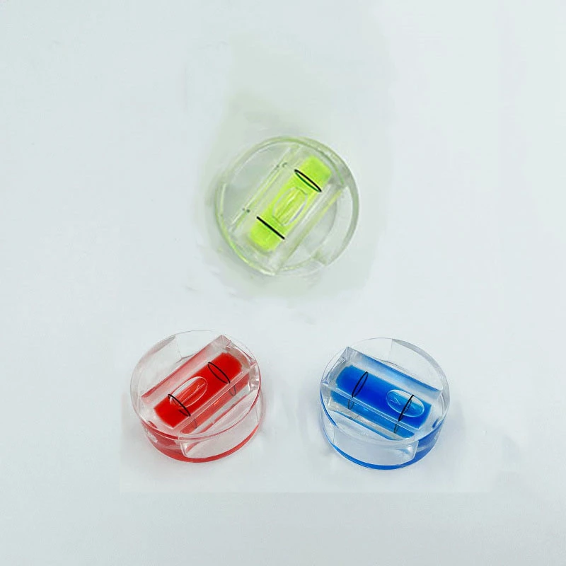 

2pcs Horizontal Bubble Round Scope Precision Bubble Level Circular Mini Spirit Level Set Measuring Tool Kit