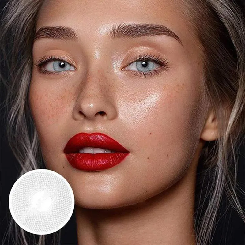 2 pcspair super natural gray colored contact lenses europe lenses eye color aurora colored lenses yearly use contact lens free global shipping