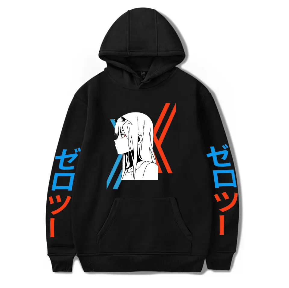 

2021 New DARLING in the FRANXX Hoodies Print ZERO TWO Sweatshirts Men Women Hoody Anime Autumn Winter Casual Hooded Streetwear