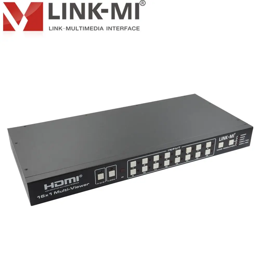 LINK MI LM S161 16x1 HDMI мульти просмотра с бесшовным переключателем 16 входным и 1 выходным