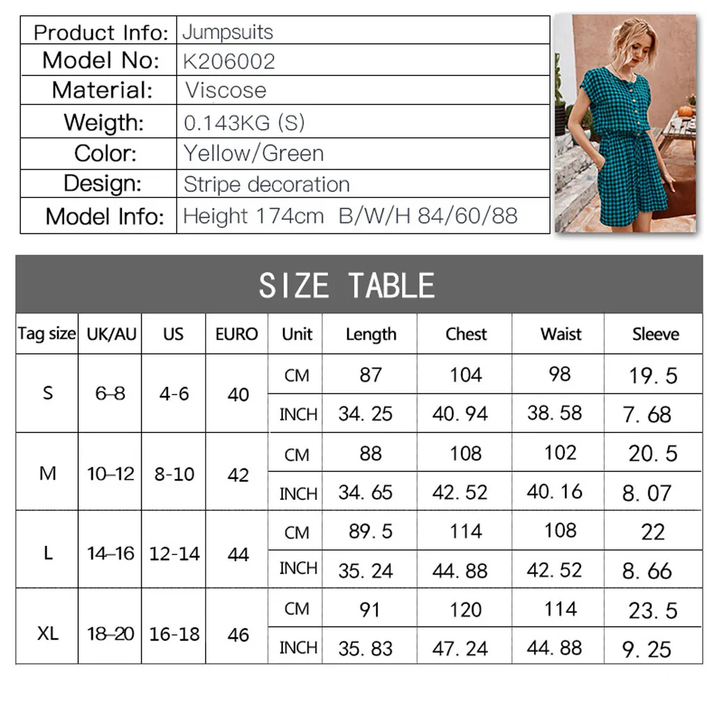 

JTFAN Women Summer Beach Dress Casual Short Sleeve Plaid Print Dresses Women Boho Mini Party Dress Elegant V-neck