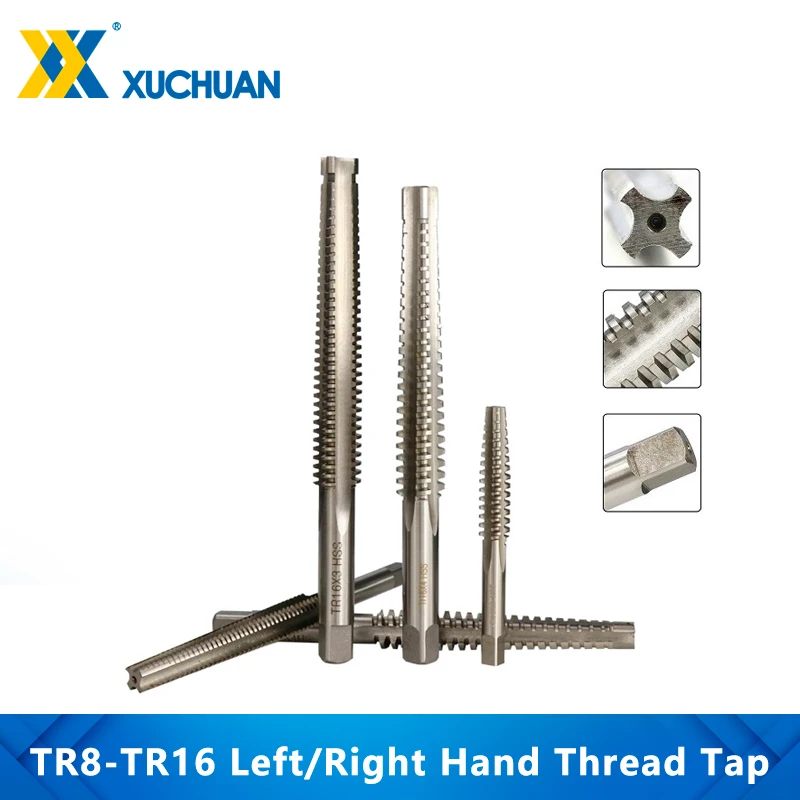 

1pc TR8-TR16 Left/Right Hand Machine Trapezoidal Tap HSS Plug Tap Screw Tap Drill Machine Thread Tap