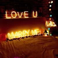 usbbattery operated 22cm 26 letters number led neon sign night light diy hanging wall lamp for bedroom wedding birthday decor