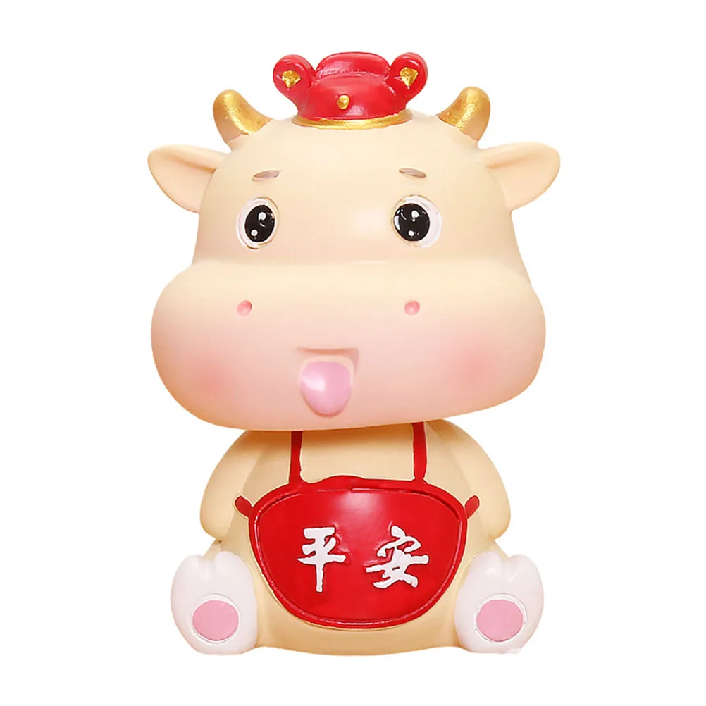 

CR Car Interior Decoration 1 Pc Creative Attractive Wonderful New Year OX Decor New Year Mascot OX Adornment