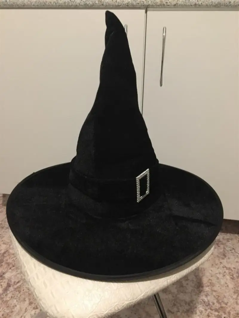 Вечерние шляпа велюр ведьма колдунья на Хэллоуин Hallowen модель нарядное платье