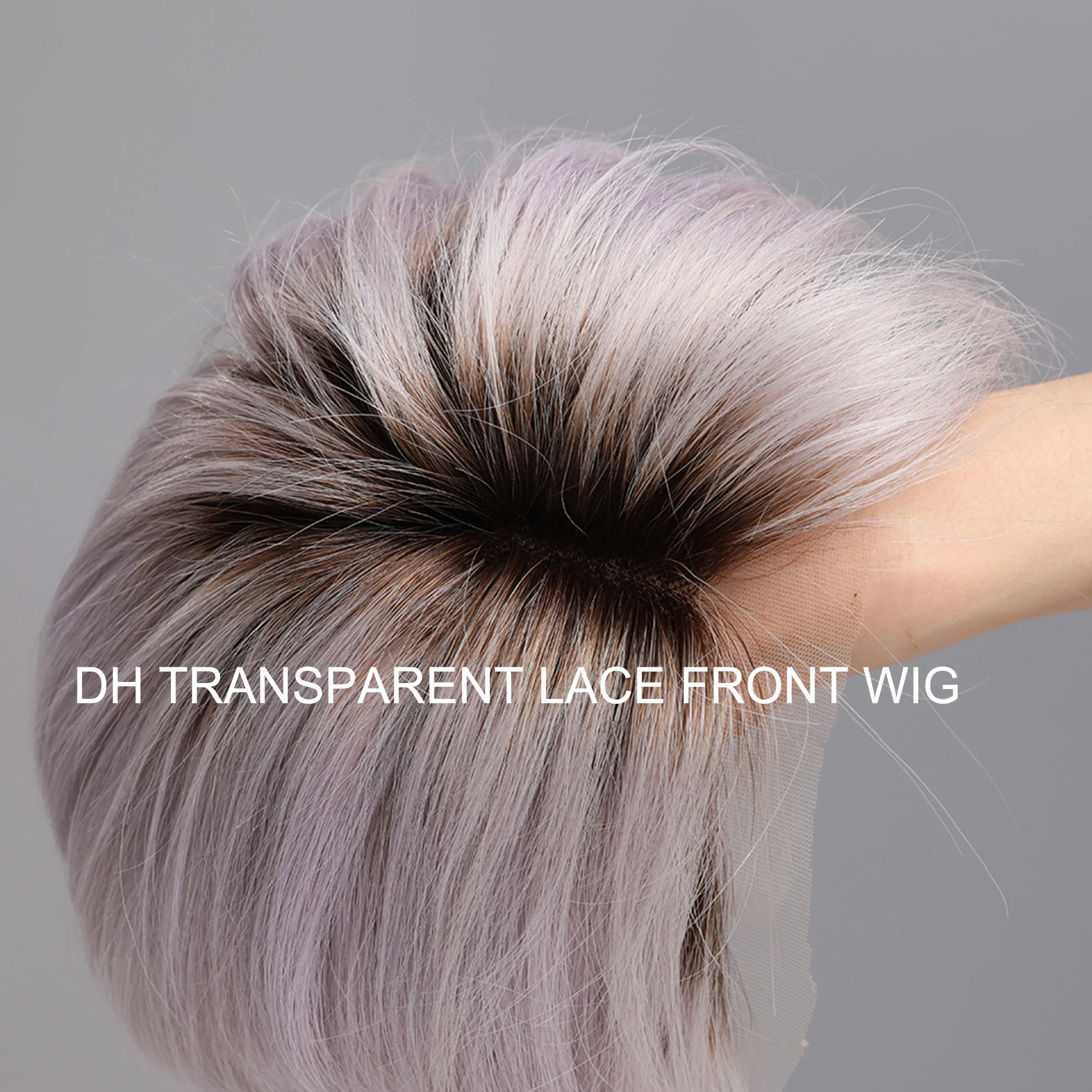HAIRCUBE светильник-фиолетовые розовые человеческие волосы парики с боковым