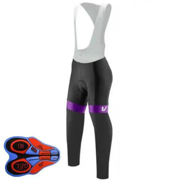 Женские велосипедные брюки LIV черные/красные с гелевыми вставками 9d длинные