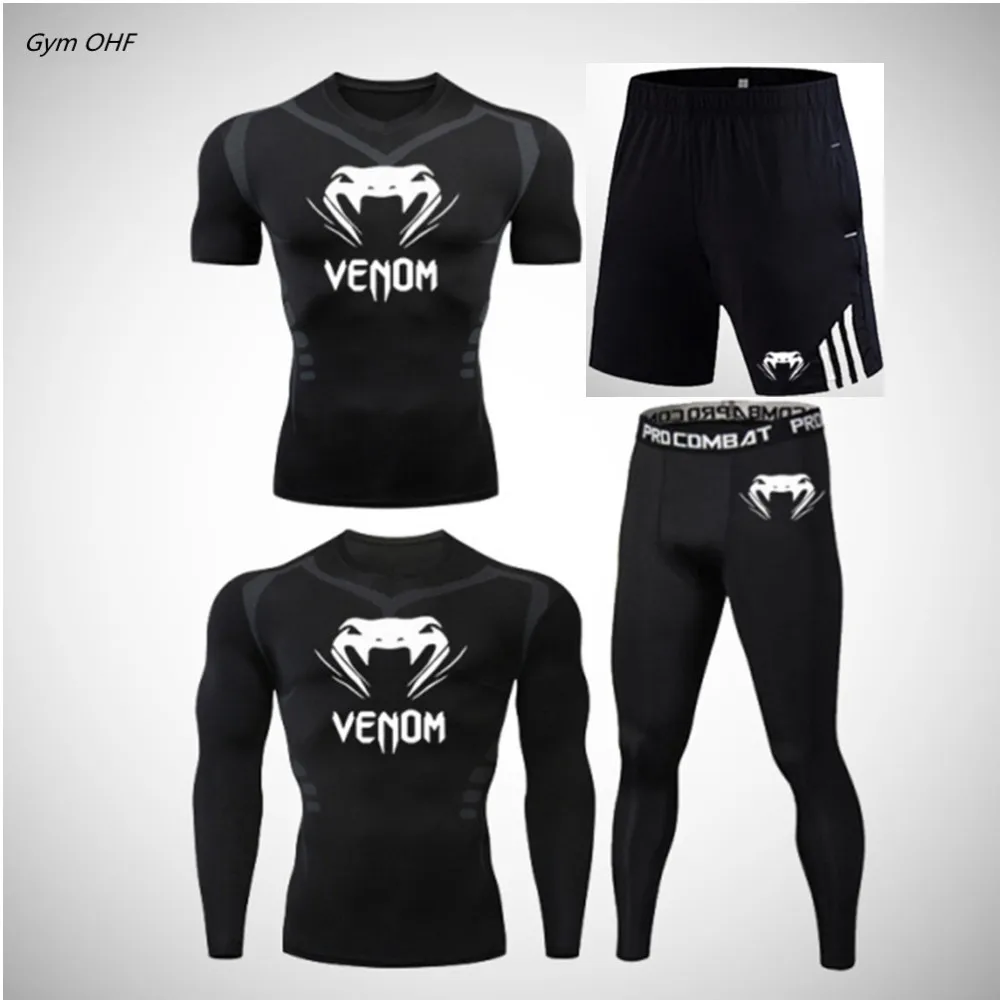 

New MMA T-shirts+Pants Set Jiu jitsu Rashguard Men Bjj Muay Thai Boxing Jerseys Long Sleeve Boxeo Clothing Gym Fitness Sportsuit