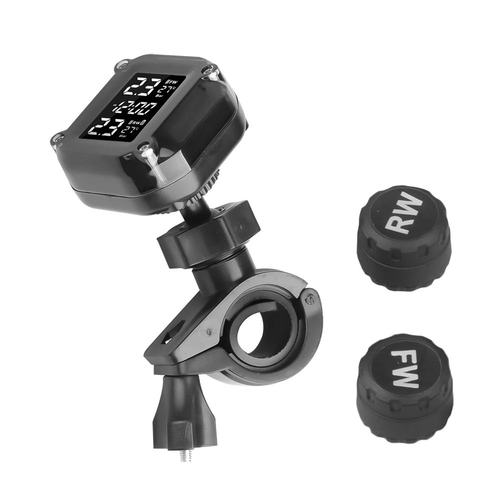 

Motorcycle External Sensor TPMS Tire Pressure Monitoring System Digital LCD Waterproof Auto Security Alarm Systems Tyre Pressure