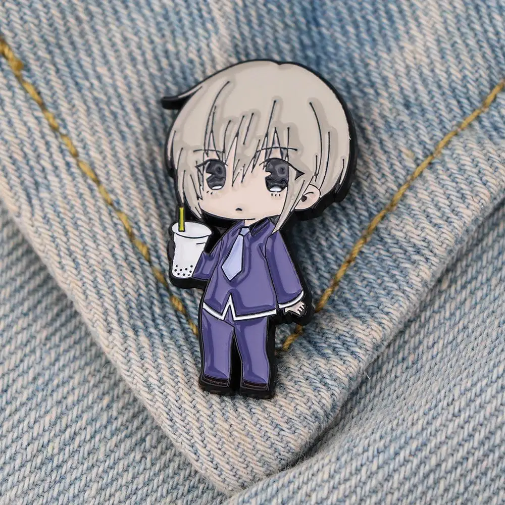 

20pcs/lot MD1018 DMLSKY Cartoon Fruit basket Brooch Backpack Badge Clothes Pin Enamel Pins Hat Pin Charm Gift Fashion Aceessory