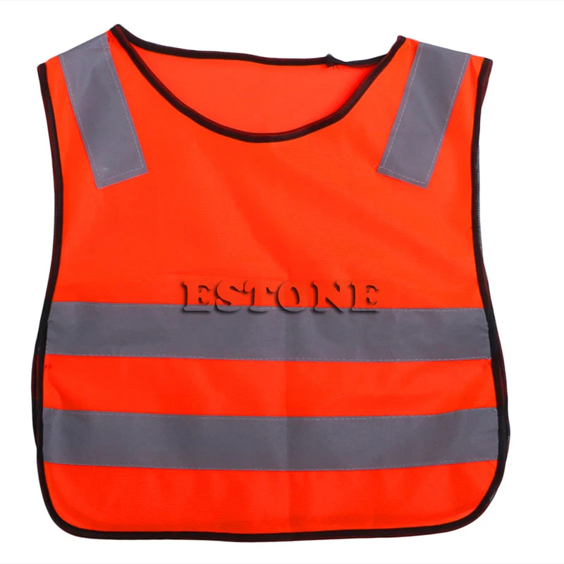 

Детская безрукавка для безопасности Hi Vis, серая светоотражающая полоска, одежда для дорожных работ, R9JB