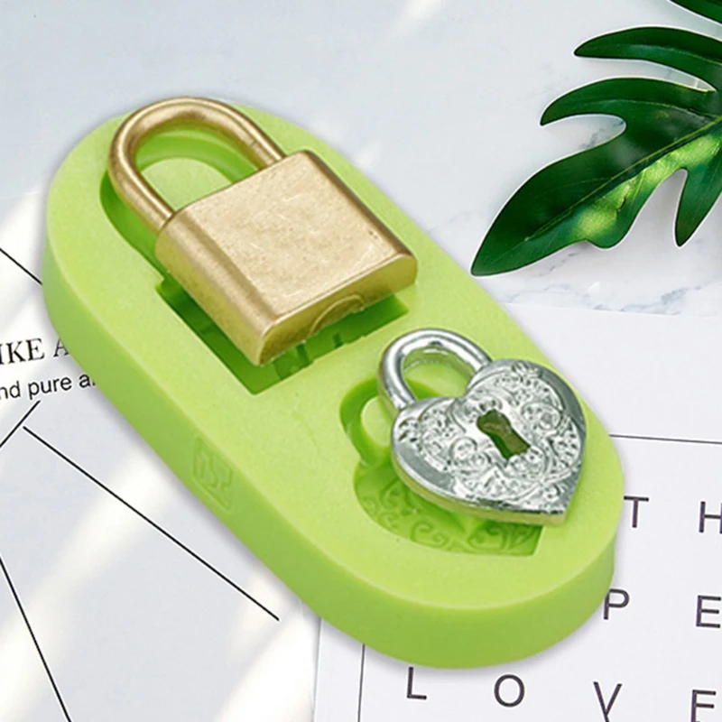 

Copper Lock Silicone Mold Chocolate Fondant Cake Baking Tool DIY Crystal Epoxy 95AA