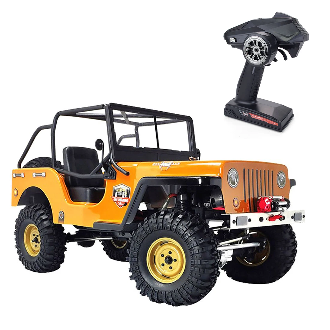 

RGT 86010CJ 1/10 4WD All-terrain Off-road Vehicle Rock Crawler Climbing Vehicle RC Car - RTR Version US /EU Plug Yellow