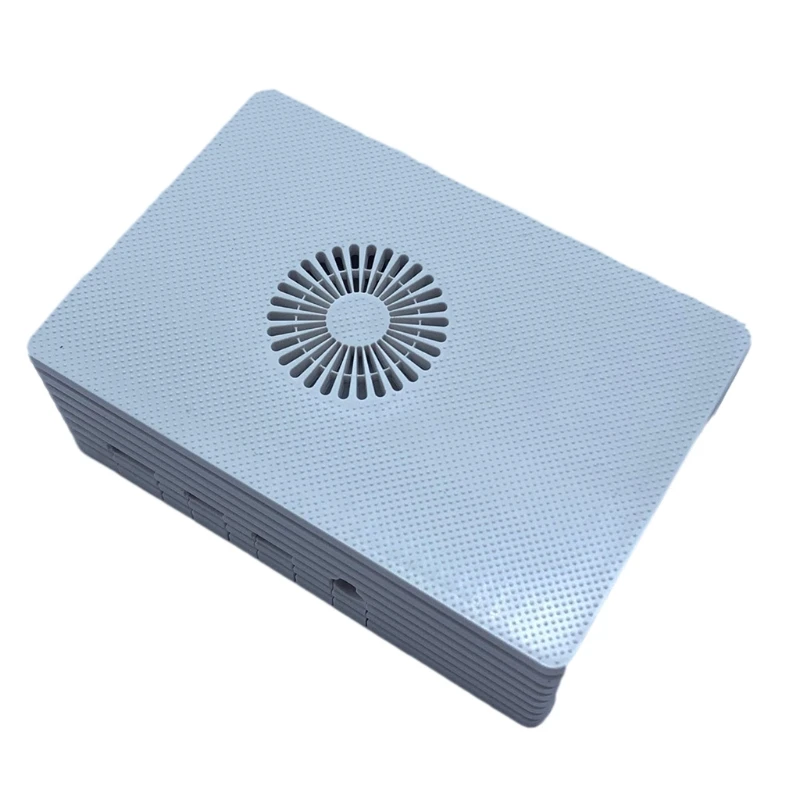 

ABS Case Enclosure Protective Cover Shell with Cooling Fan for Raspberry Pi 4 28GE