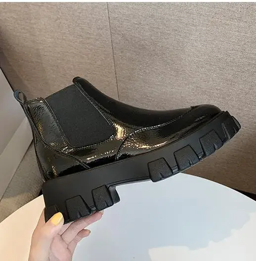 Женские ботильоны женские ботинки челси без шнуровки женская зимняя Осенняя