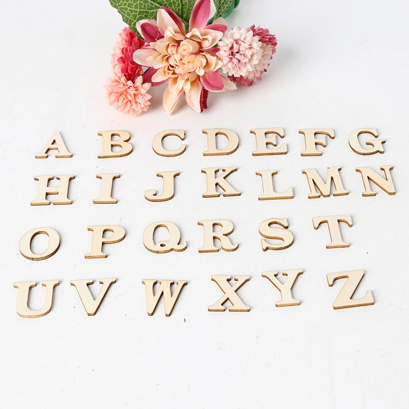 

124Pcs/set Wooden Capital Letter Wood Lower Case Letters Wooden Numbers for Arts Crafts DIY Decoration Displays