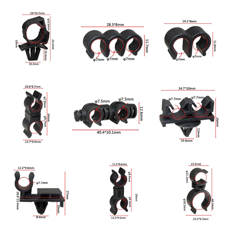10 шт. автомобильные кабели зажим для воздушной трубки нейлоновый пластиковый