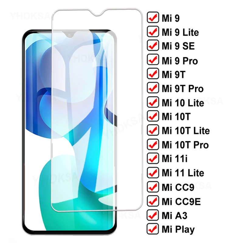 9D полное Защитное стекло для Xiaomi Mi 11 10 Lite 10i 11i 9T 10T Pro 5G закаленное экрана с защитой
