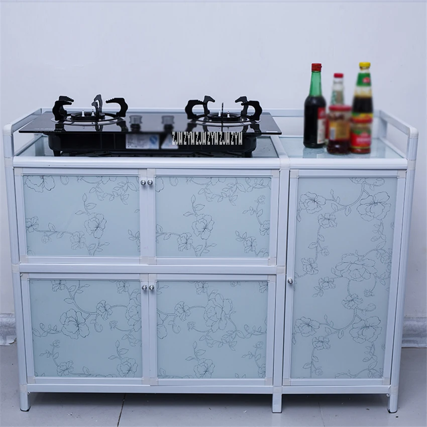 65 Multifunctional Kitchen Furniture Storage base Cabinet Simple Assembly Buffet Cupboard Side Table Aluminum Alloy Sideboard |