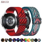 Ремешок для часов 2022 мм, регулируемый эластичный нейлоновый браслет для Samsung Galaxy Watch 43Active 246 мм42 ммS3, Huawei GT22EPro