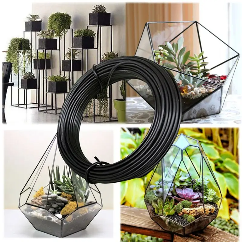 

Gardening Heavy Duty Fence Wire Plastic-Coated Handmade DIY Soft Wire Household Plant Modeling Flower Stand Home Planting