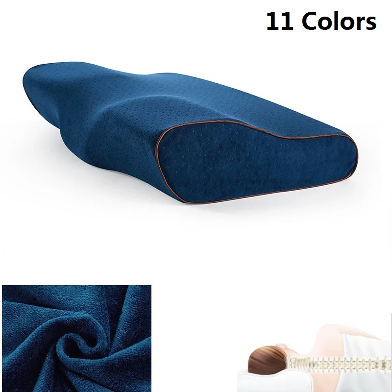 

Постельное белье из хлопка с запоминанием, подушка для шеи для сна, защита шеи, Бабочка, медленно восстанавливающая форму подушка для шеи