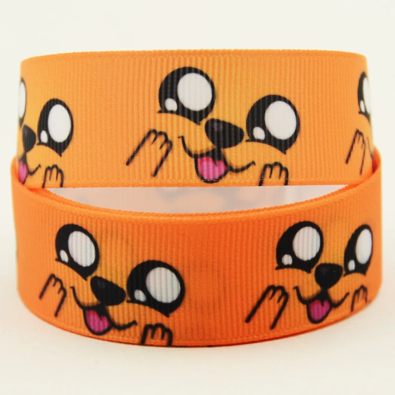 

22mm 25mm 38mm 75mm cartoon printed Grosgrain Ribbon party decoration 10 Yards X-04412