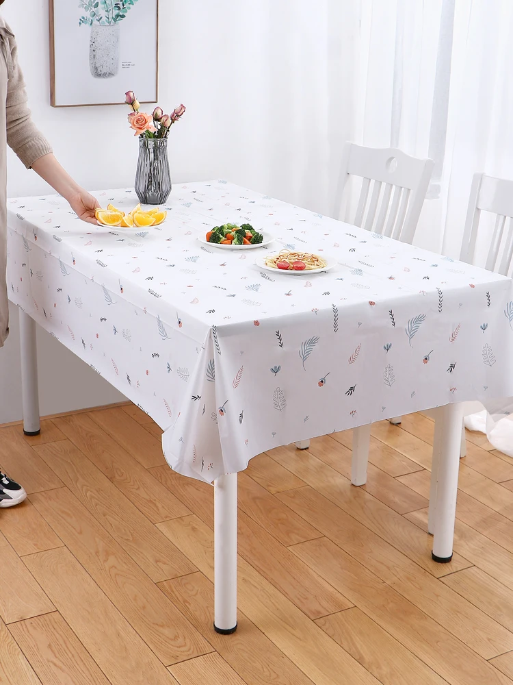 Синяя Современная скатерть в клетку скандинавском стиле водонепроницаемая для