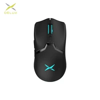 delux m800 ultra light pmw3389 16000dpi wired gaming mouse 58g rgb 6 buttons fully programmable ergonomic for pc gamer