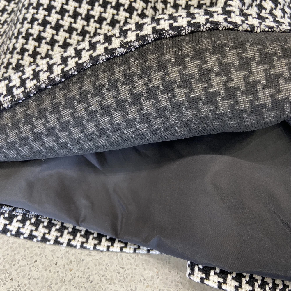 Комплект одежды для девочек с клетчатым принтом осень 2022 детская одежда белая