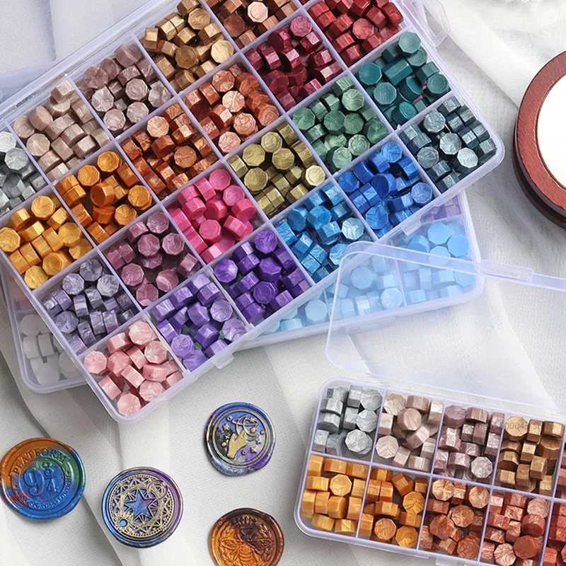 Ancient Sealing Wax Stamp Making Tools Box Set Seal Beans Beads for Vintage Craft Envelope Wedding | Дом и сад