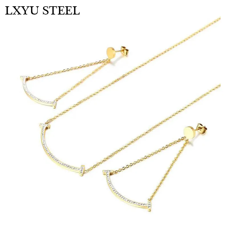 Комплект из колье и серёг нержавеющей стали | Украшения аксессуары