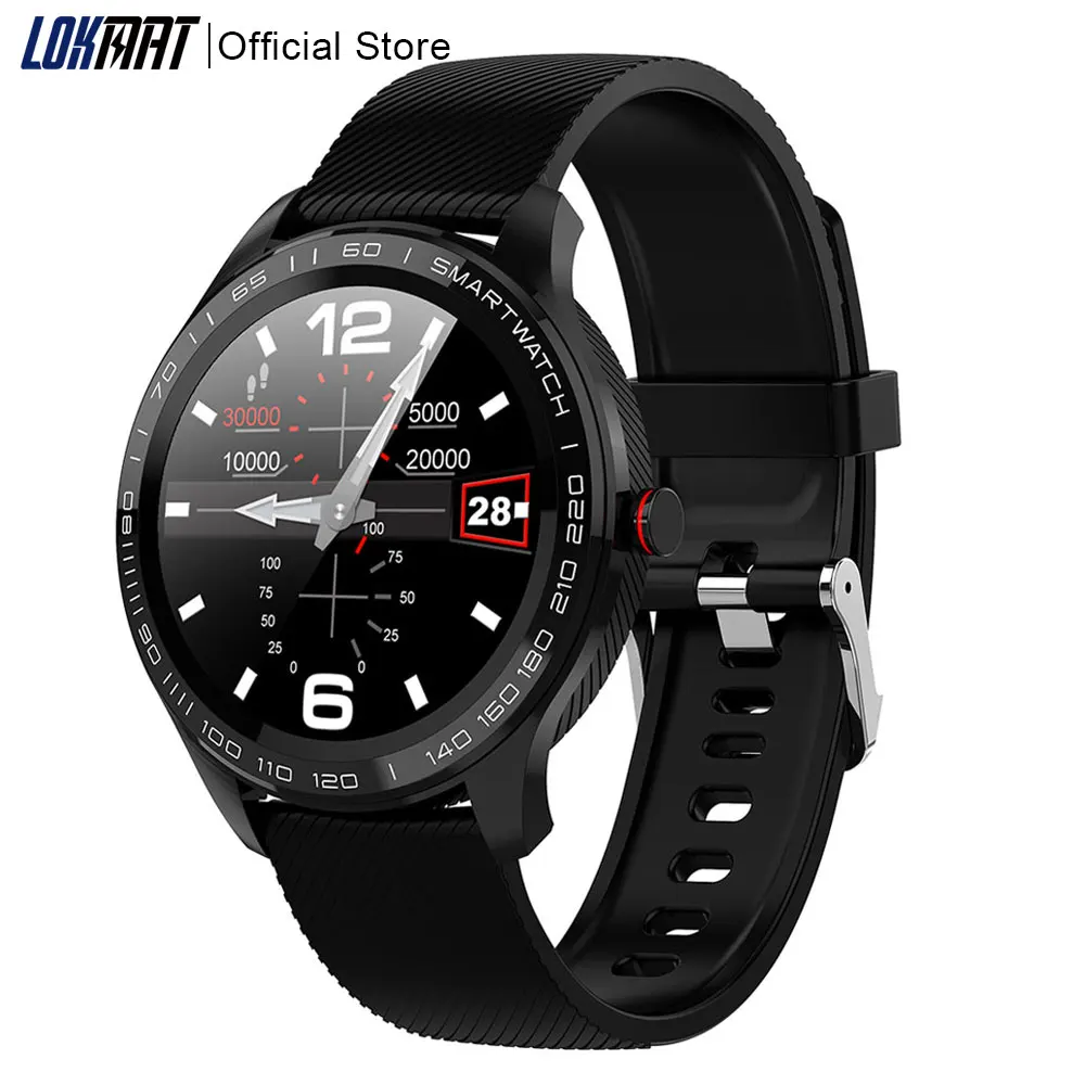Смарт-часы LOKMAT мужские полностью сенсорные ЭКГ ППГ водонепроницаемые Bluetooth