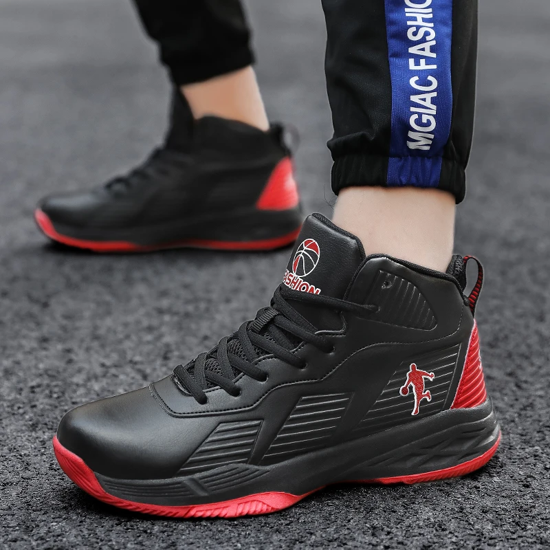 Мужская спортивная баскетбольная обувь ударопрочные высокие баскетбольные