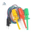 Вилка DuPont, 3 цвета, тестовый крюк, зажим, тестовый зонд для электронного тестирования, интегральная схема, большой круглый крокодил для транзисторов