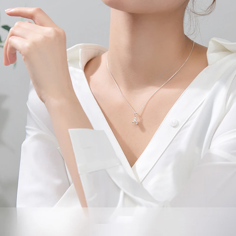 COLUSIWEI Budding золотой цвет цветок магнолии кулон ожерелье для женщин 925 Стерлинговое