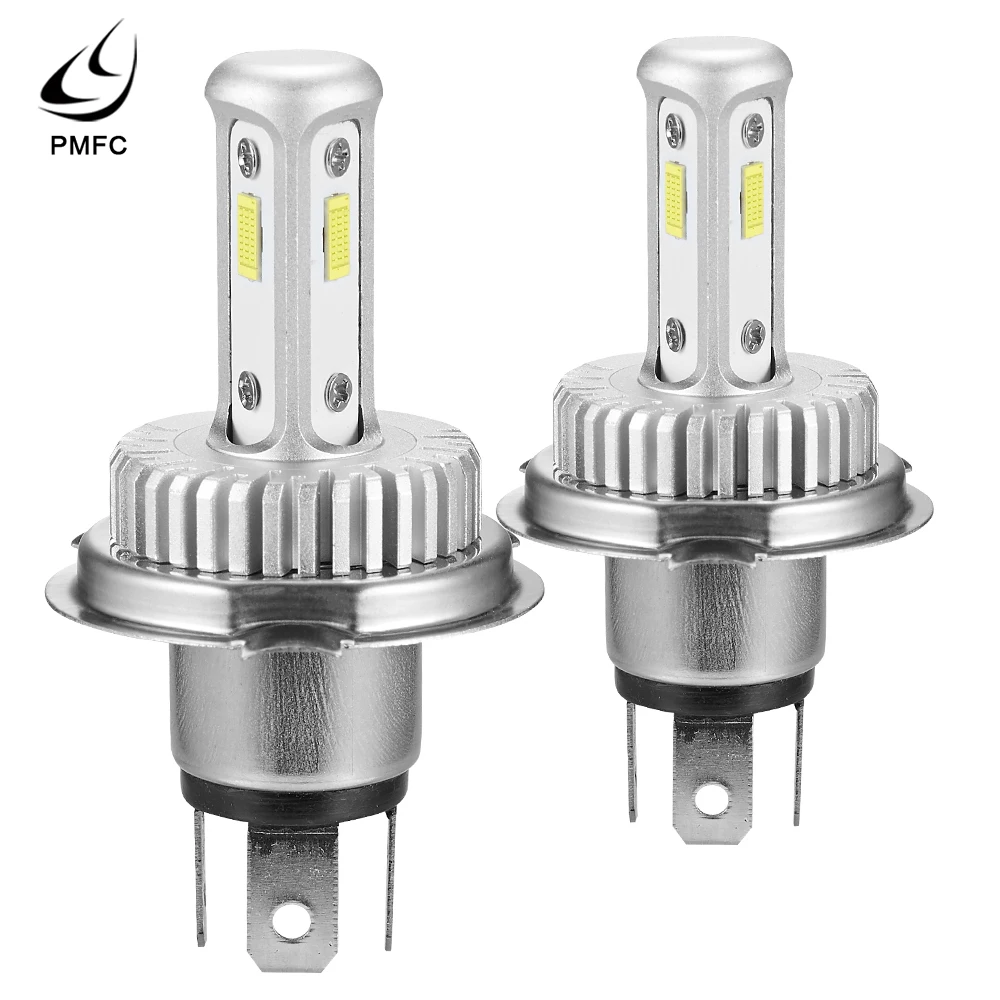 PMFC светодиодный свет фары автомобиля лампа H4 5000lm Hi/короче спереди и длиннее
