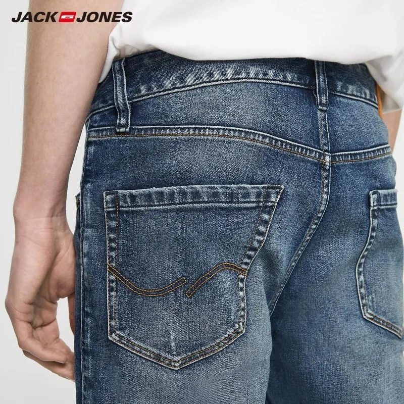 Джинсовые шорты JackJones мужские прямого кроя хлопок стрейч пляжный стиль 219243513 |