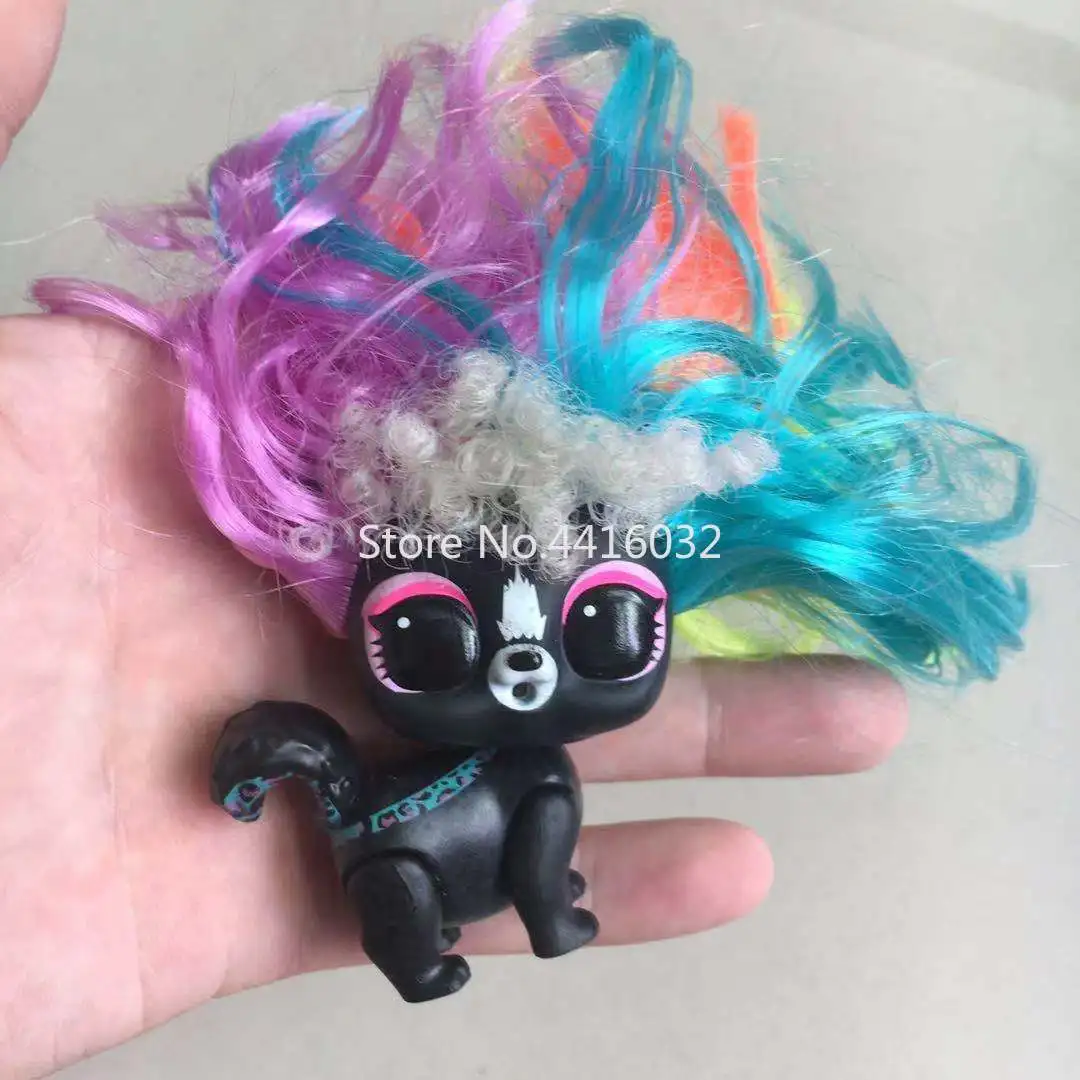 1 шт. оригинальные светящиеся питомцы с волосами для кукол сестры Unipony Dog Cat Rabbit 3-6
