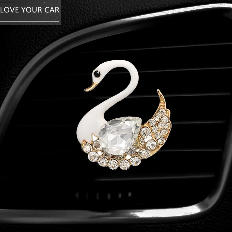 

Diamond-studded Swan Car Aromatherapy Clip Creative Car Air Outlet Perfume Clip Car Air Conditioning Decorative Clip