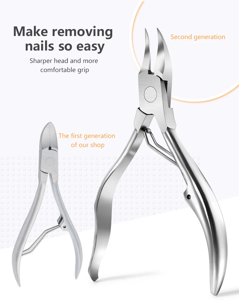 

1Pcs Stainless Steel Nail clipper For Cuticle Cutters Ingrown Toenail Clipper Removal Dead Skin Dirt Pedicure Manicure Tools