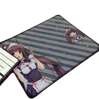 Милый игровой коврик для мыши Chocola Nekopara для девочек из аниме, маленький размер, для любителей аниме, декоративный стол