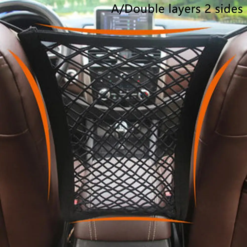 

Car Trunk Seat Back Elastic Mesh Net Car Styling Storage Bag Pocket Cage Grid Pocket Holder Car Interior Accessories