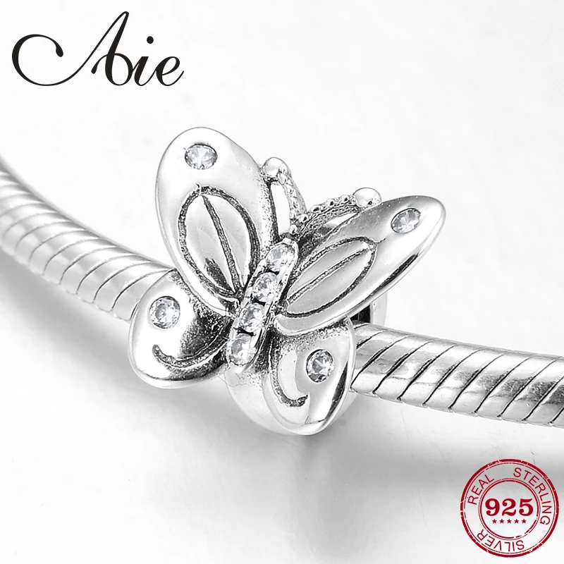 Серебро 925 пробы изысканная танцевальная форма бабочки разделительная пробка DIY