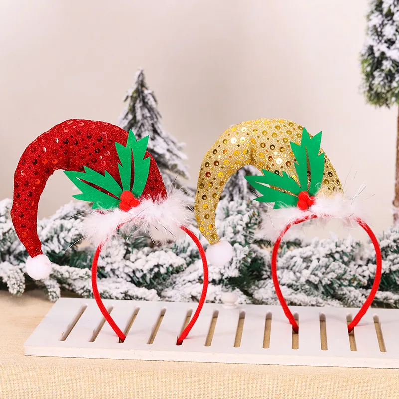 Рождественские повязки Санта Рождественская елка Лось оленьи рога для волос