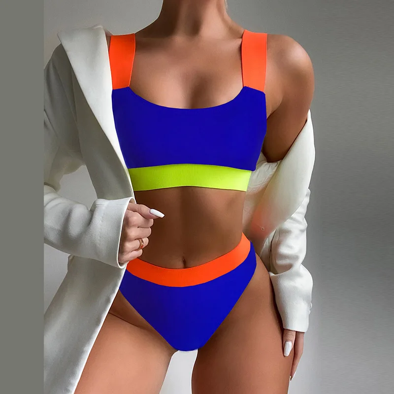 Купальник женский с чашками пуш-ап пикантный раздельный купальник в бразильском