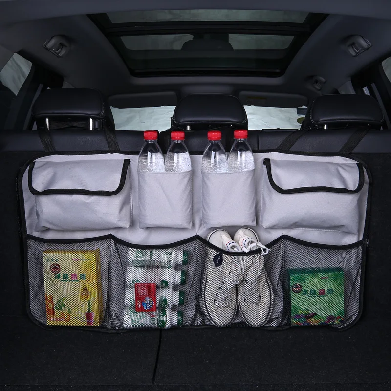 

Car Rear Seat Back Storage Bag Multi Hanging Nets Pocket Car Trunk Organizer Auto Stowing Tidying Accessories