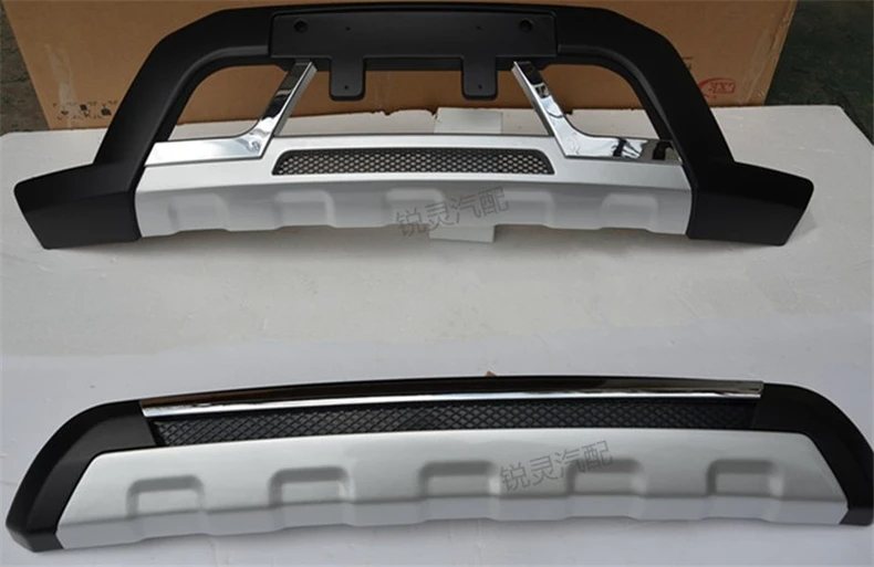 Для автомобильного бампера для Mitsubishi Pajero Sport 2013. бампер пластина высокого качества ABS передняя+ задняя авто аксессуары