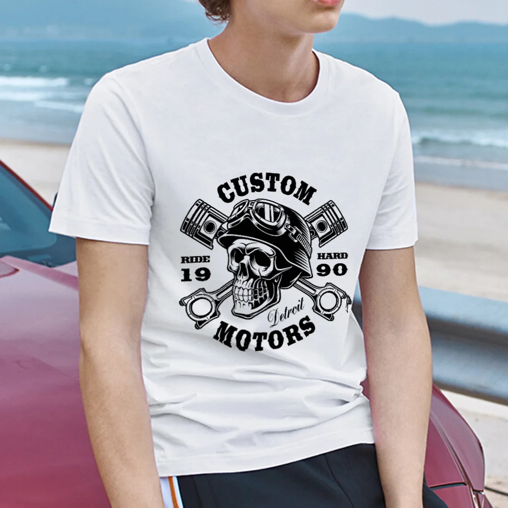 Футболка мужская с коротким рукавом модный топ в готическом стиле уличная одежда