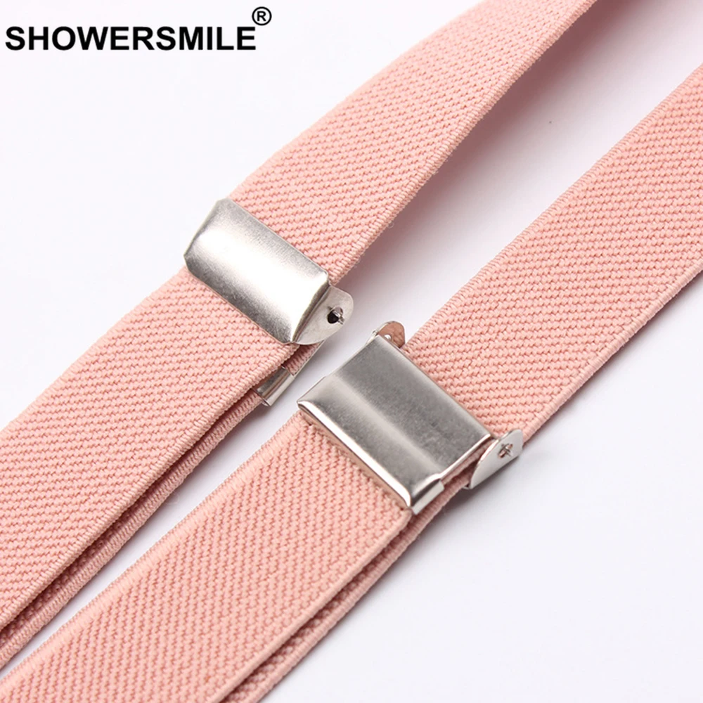 SHOWERSMILE подтяжки для женщин розовые женские 3 клипсы Регулируемая спина кожаные